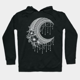 Floral moon chandelier mandala Hoodie